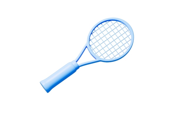 Cartoon tenis i rakieta tenisowa renderowania 3d Cyfrowy rysunek