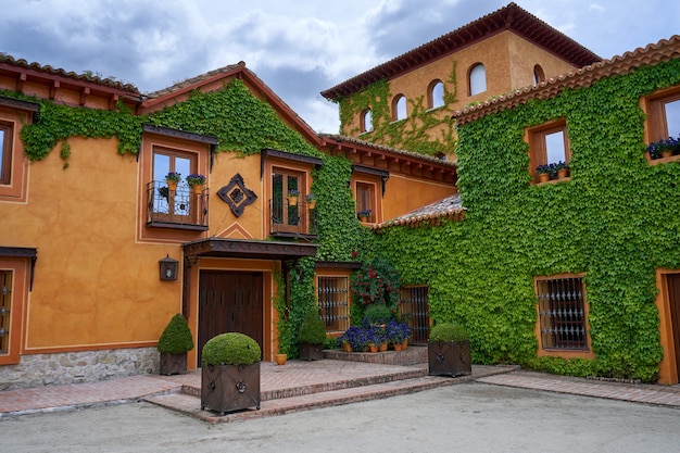 Casa colorida en el campo