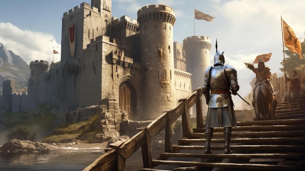 Castle Drawbridge i Knight