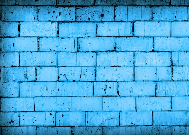 ceglany mur tło niebieski kolor