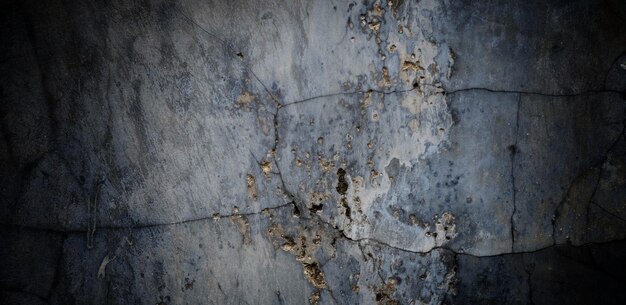 Cementowa tekstura pełna zadrapań przerażające ciemne tło betonowej ściany