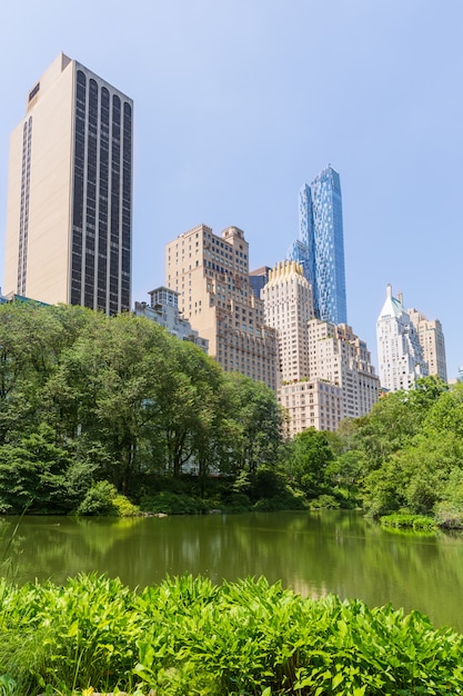 Central Park The Pond Manhattan Nowy Jork