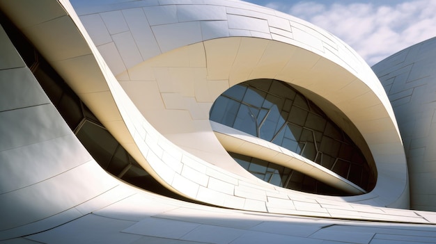 Centrum kulturalne z bliska widok architektura tło abstrakcyjny piękny Generatywny AI AIG32