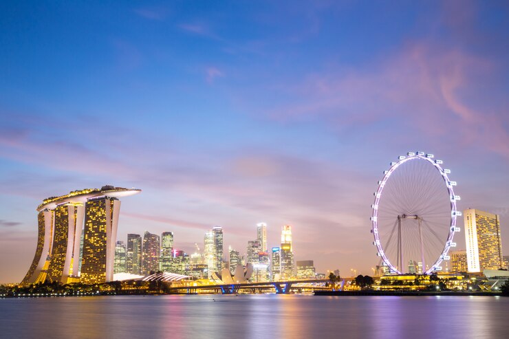 Zdjęcie centrum miasta singapur