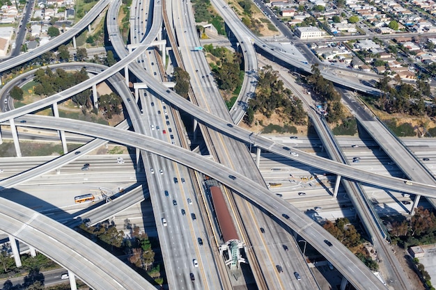 Century Harbor Autostrada skrzyżowanie skrzyżowania Autostrada drogi ruch drogowy Ameryka miasto widok z lotu ptaka zdjęcie w Los Angeles