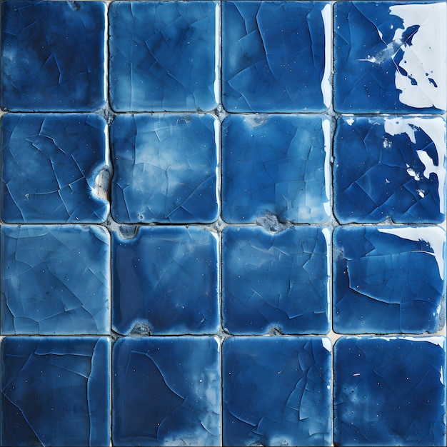 Zdjęcie ceramiczny niebieski wzór tekstury płytek