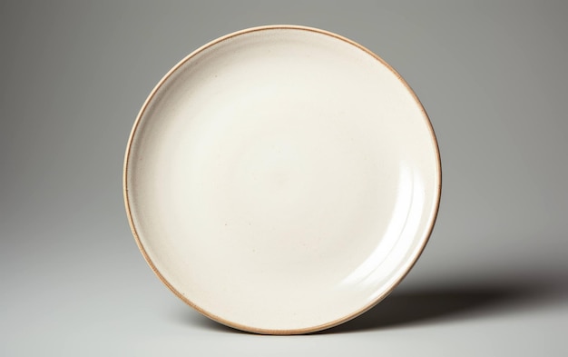 Ceramiczny talerz obiadowy na białym tle