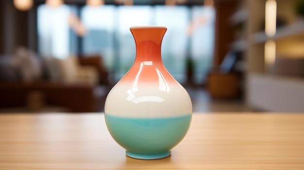 Ceramiczny wazon na stole w kawiarni Zdjęcie Stockowe