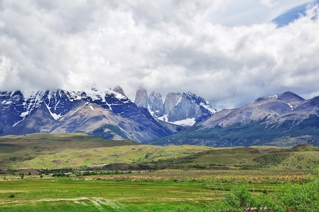 Cerro Paine Grande w Parku Narodowym Torres del Paine w Patagonii w Chile