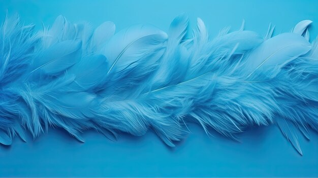 Cerulean Feather Design. Creative Festive Concept z turkusowym układem glamour na Sky Blue Feather