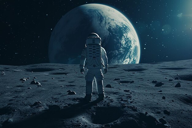Cesium Bulgy Astronauta Neil Armstrong Spacer kosmiczny na Księżycu