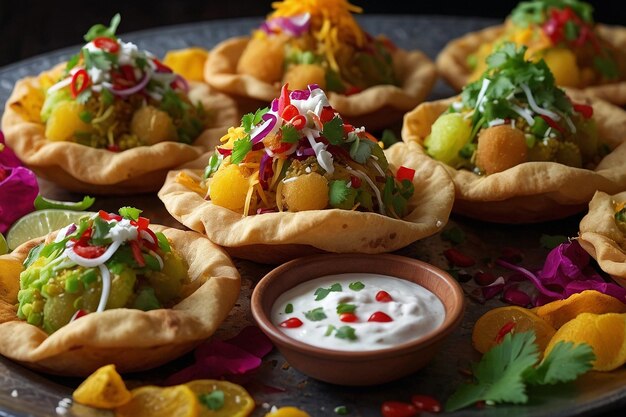 Chaat Topped Papdis