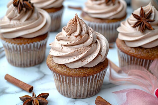 Chai latte cupcakes z przyprawioną glazurą