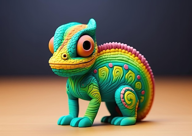 Chameleon Rzemiosło charakterystyczne z izolowanym tłem studyjnym