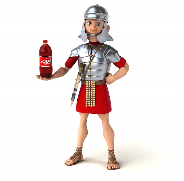 Charakter Rzymski żołnierz Na Białym Tle