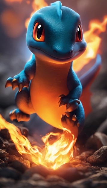 Charmander Ognisty Początkowy Pokemon z Kanto