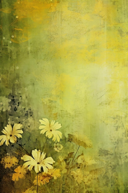 Chartreuse abstrakcyjne tło kwiatowe z naturalnymi teksturami grunge ar 23 Job ID 30b5209f2e8442cc9961c1344580669c