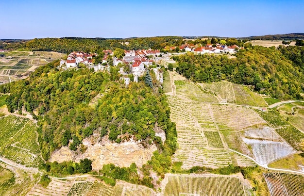 Chateau-chalon Nad Winnicami W Franche-comte We Francji