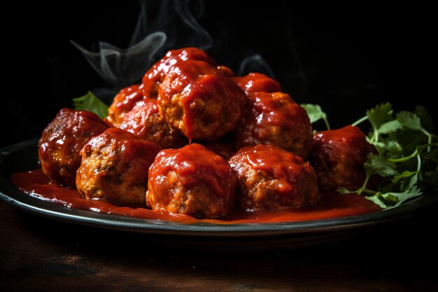 Cheddar napełnione BBQ Meatballs