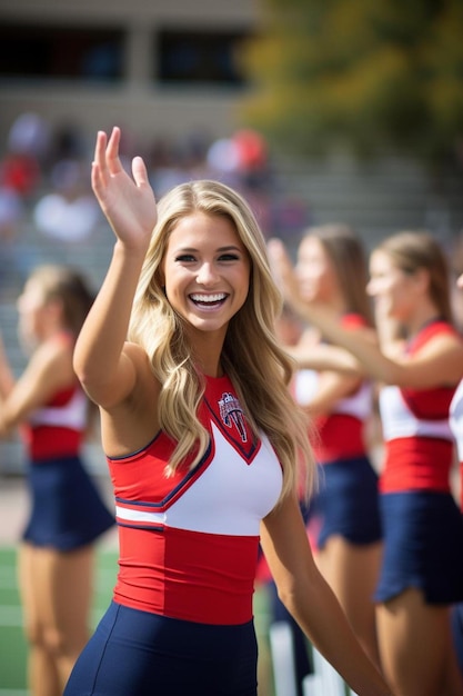 Zdjęcie cheerleaderka ze słowem 