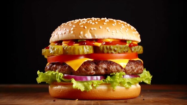 Cheeseburger hamburger fast food hamburger hamburger