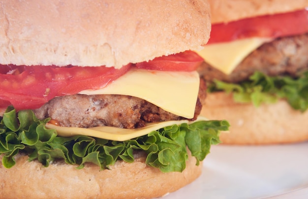 Cheeseburger Makro Strzał