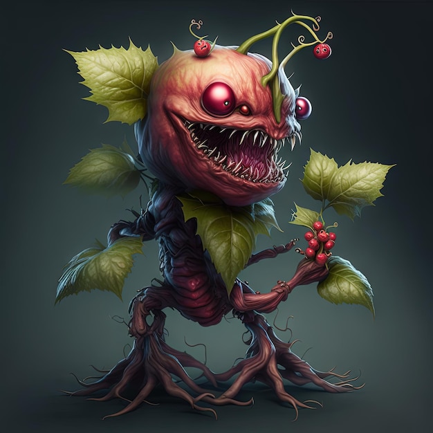 Cherry Goblin Ilustracja generatywna ai