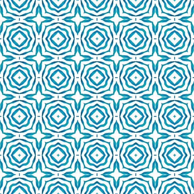 Chevron akwarelowy wzór Niebieski egzotyczny boho chic