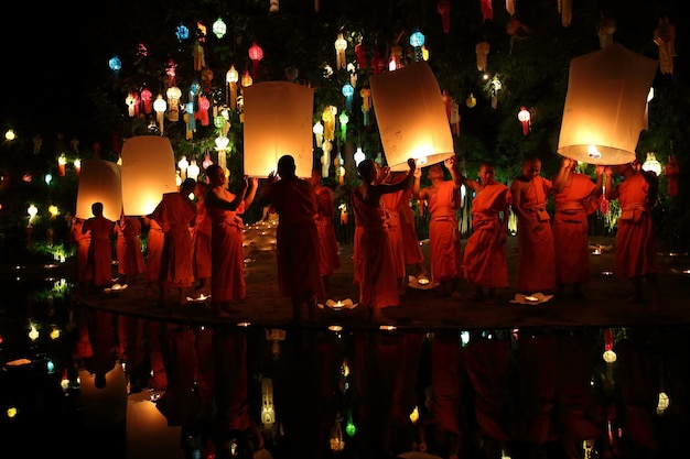 Chiangmai Tajlandia - 12 listopada: Festiwal Loy Krathong, świętować festiwal Loy Krathong w dniu 12 listopada 2014 roku w Chiangmai, Tajlandia