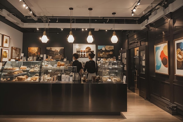 Chic Art Gallery Cafe Modern Art prezentuje artystyczne espresso i kreatywną atmosferę