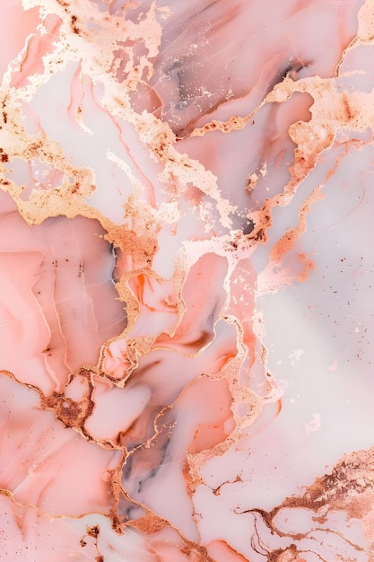 Chic Blush Pink i Rose Gold Marble Tekstura