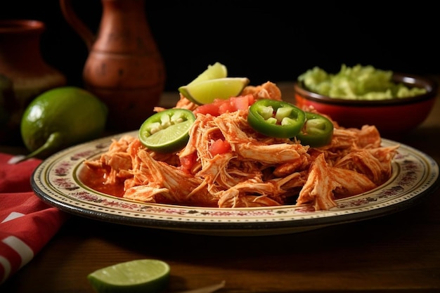 Chilaquiles ozdobione piklowanymi jalapenos