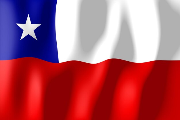 Chile pomarszczona flaga kraju