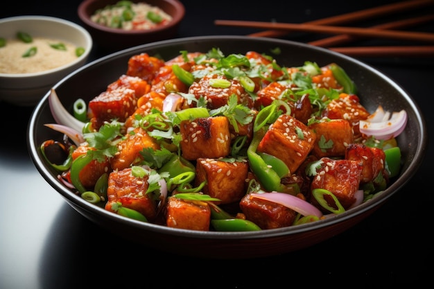 Chilli paneer starter z Indii