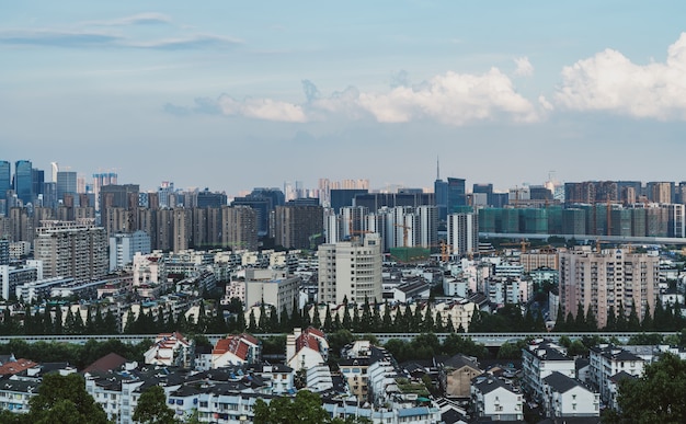 China Hangzhou City Architecture Skyline