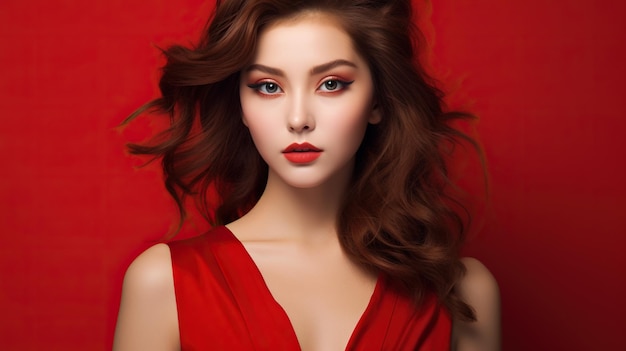 chińska dziewczyna ilustracja azjatycka modelka koreańska modelka piękna dama