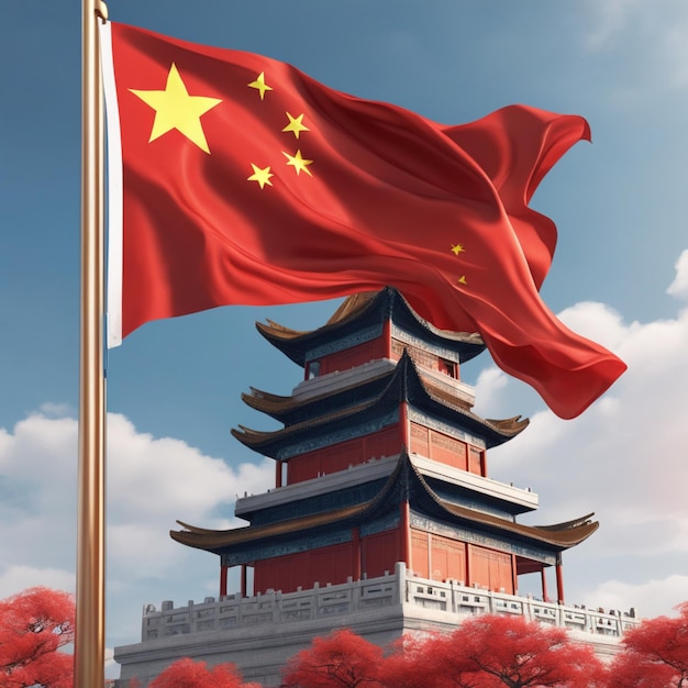 chińska flaga