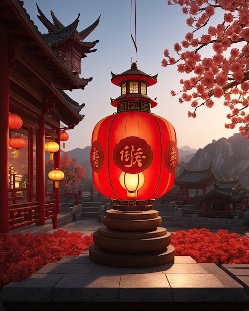 Zdjęcie chiński festiwal latarni na chiński nowy rok