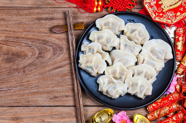 Chiński Jiaozi nowego roku żywności