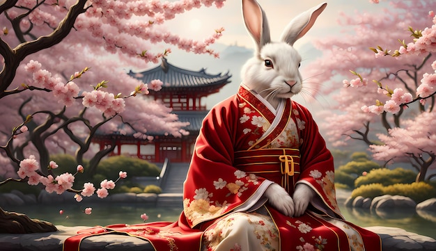 Chiński nowy rok królik chiński nowy rok znaki zodiaku królik Chiński Nowy rok tło