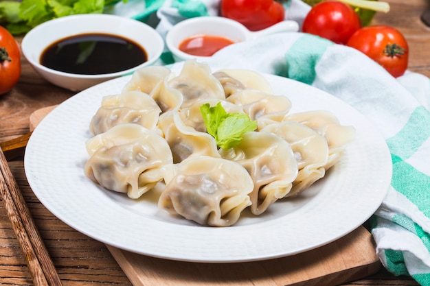 Chińskie Jedzenie Jiaozi Nowego Roku