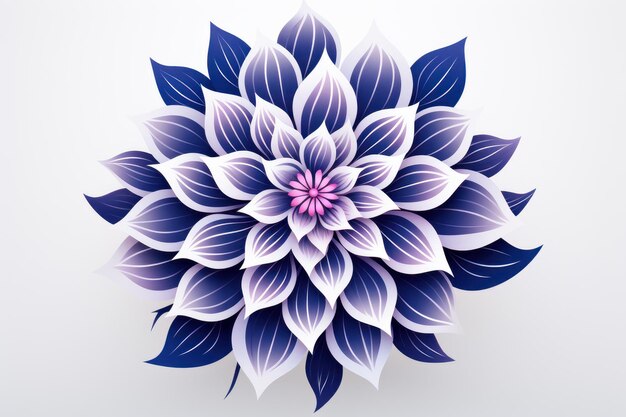 Chińskie logo z ilustracją kwiatów aster