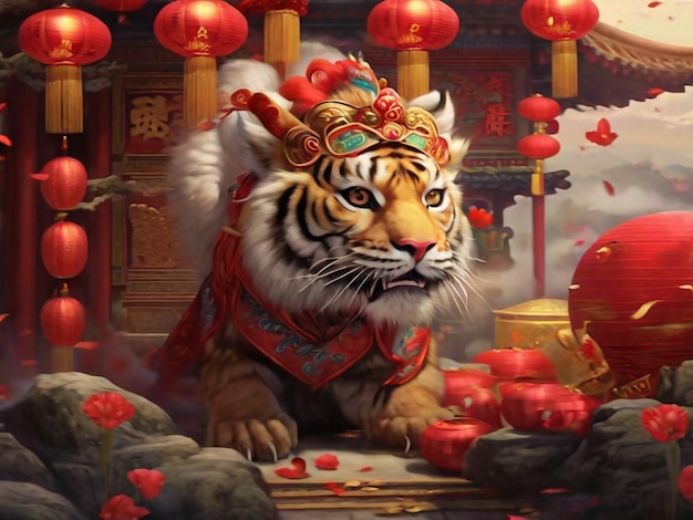 Chińskie Święto Nowego Roku Czerwona Dusza