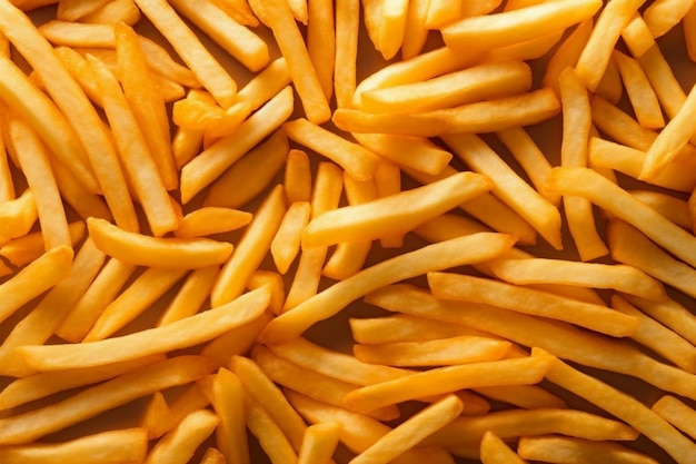 Chipsy ziemniaczane szybkie smaczne jedzenie posiłek smażenie tłuszczu francuskie tło przekąski jedzenie sztuczna inteligencja generatywna