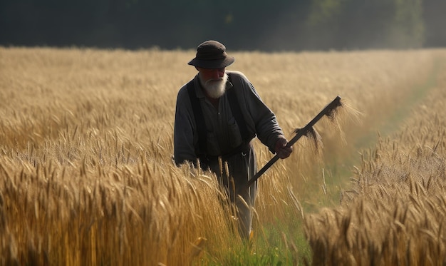 Chłopi pracowali niestrudzenie w upale, tworząc za pomocą generatywnych narzędzi sztucznej inteligencji