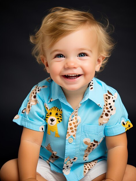 chłopiec noszący koszulkę z tygrysem na przedniej stronie
