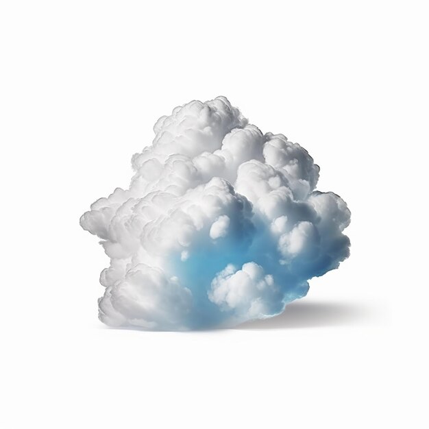 Zdjęcie chmura na białym tle generatywne ai