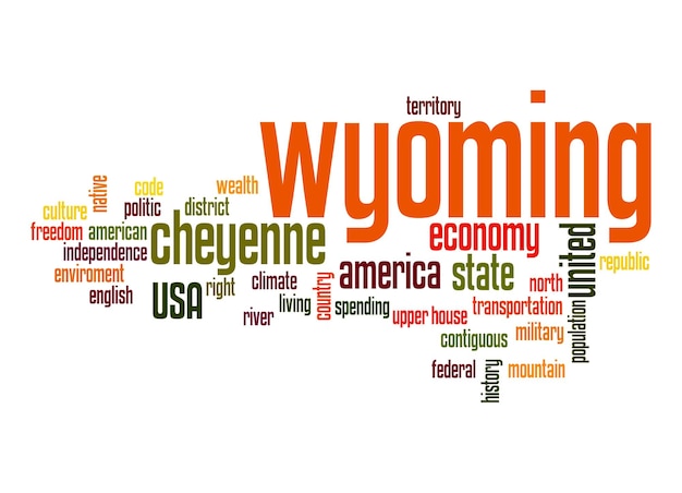 Chmura słowa Wyoming