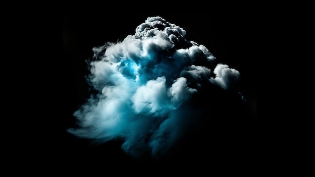 Zdjęcie chmura z niebieskim odcieniem