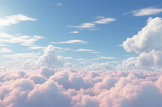 Chmury Cirrocumulus na spokojnym niebie